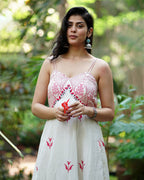 Bluebellâ€™s Breeze Ivory Block Printed Cotton Dress - MMG