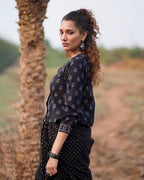 Dreamweaver Blockprinted Cotton Blouse-WWB