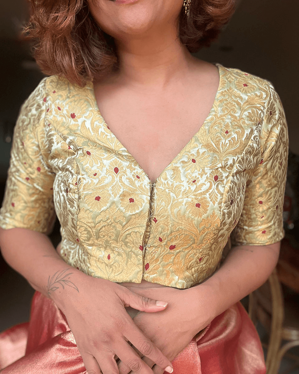 Zubeyda Khimkab Brocade Blouse - Nargiz