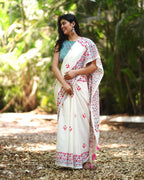 Cotton saree white | Sarees | Saree online | Cotton saree daily wear