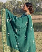 Bansari Blockprinted Dola Silk Saree - RB