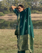 Bansari Blockprinted Dola Silk Saree - RB