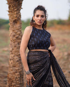 Nightsong Blockprinted Cotton Blouse-WWB