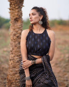 Nightsong Blockprinted Cotton Blouse-WWB