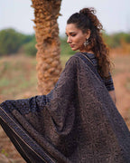 Nightscented Orchids Blockprinted Cotton Saree-WWB