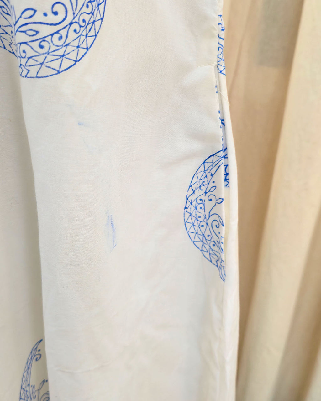 Naira White Handblock printed kurta Set - Love Despite