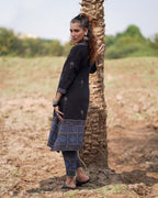 Twilight Petals Blockprinted Cotton Kurta Set-WWB