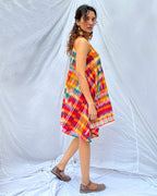 Leelabali Gamcha Cotton Dress - GMC