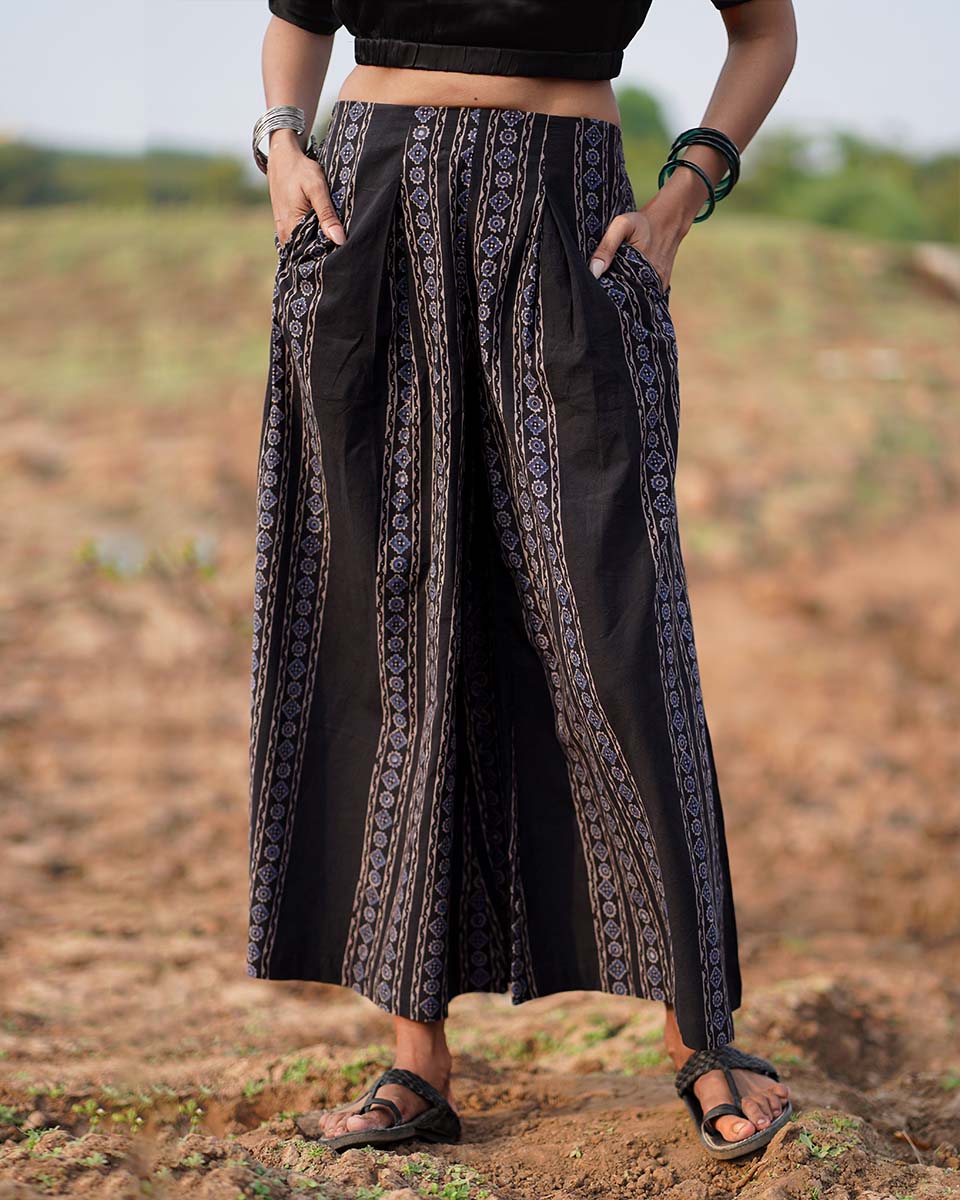 Wind Dance Blockprinted Cotton Pant-WWB