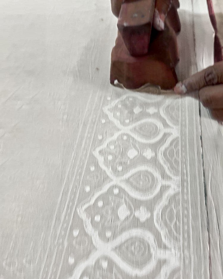 Buttercup Fade Ivory Block Printed Dress - SFD