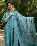 Summer Fashion | Teal Green Dupatta | Chidiyaa