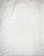 Feather Tide Ivory Block Printed Dupatta - SFD