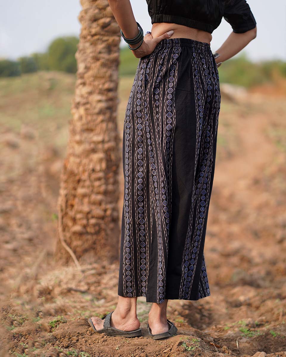 Wind Dance Blockprinted Cotton Pant-WWB