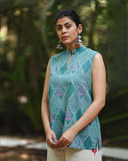 Tops on Jeans | Teal Green Tops | Chidiyaa