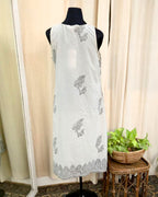 Aanya White Handblock printed Cotton dress - Love Despite