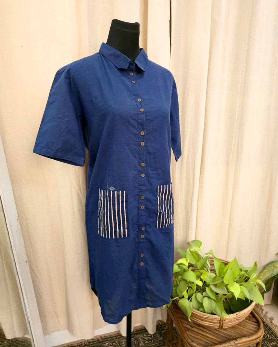 Misha Blue Cotton dress - Love Despite