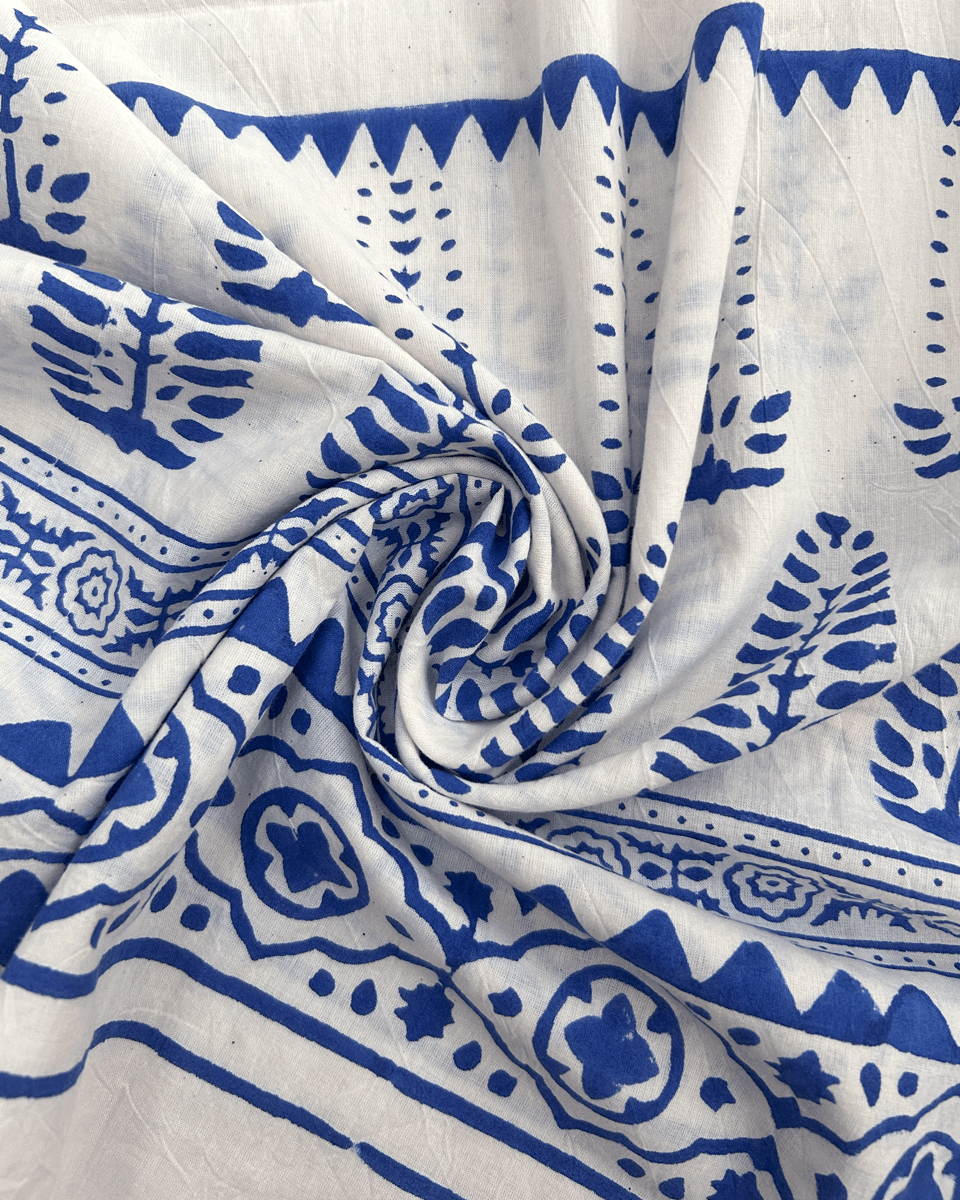 Nuresa Blockprinted Cotton Dress - BGVL