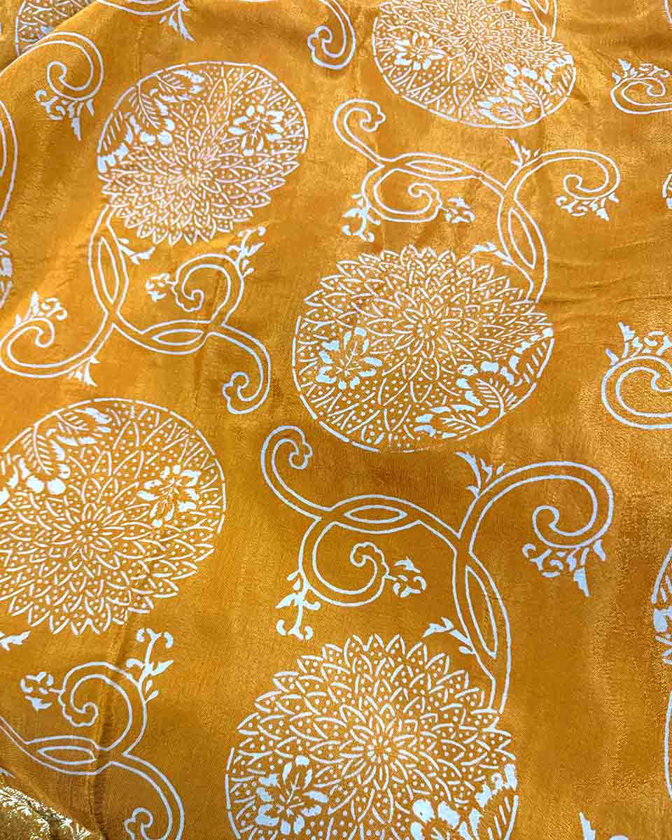 Vilasini Blockprinted Mashru Silk Blouse - RB