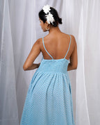 Gudiya Blue Hand Block Printed Dress-BAD