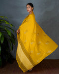 Avira Yellow Hand Block Printed Dupatta-MYA