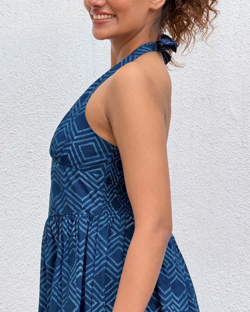 BohÃ¨me Blockprinted Cotton Dress