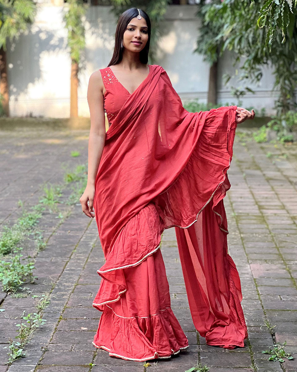 Iris Pink Mulmul Cotton Blouse - Jugnoo