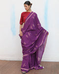 Shallot Handblockprinted Cotton Saree - Fmtm