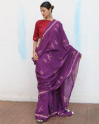 Shallot Handblockprinted Cotton Saree - Fmtm