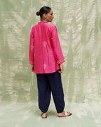 Tera Khumaar Pink Handblock Printed Chanderi Silk Kurti - CHD