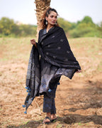 Woven Whispers Blockprinted Cotton Dupatta-WWB