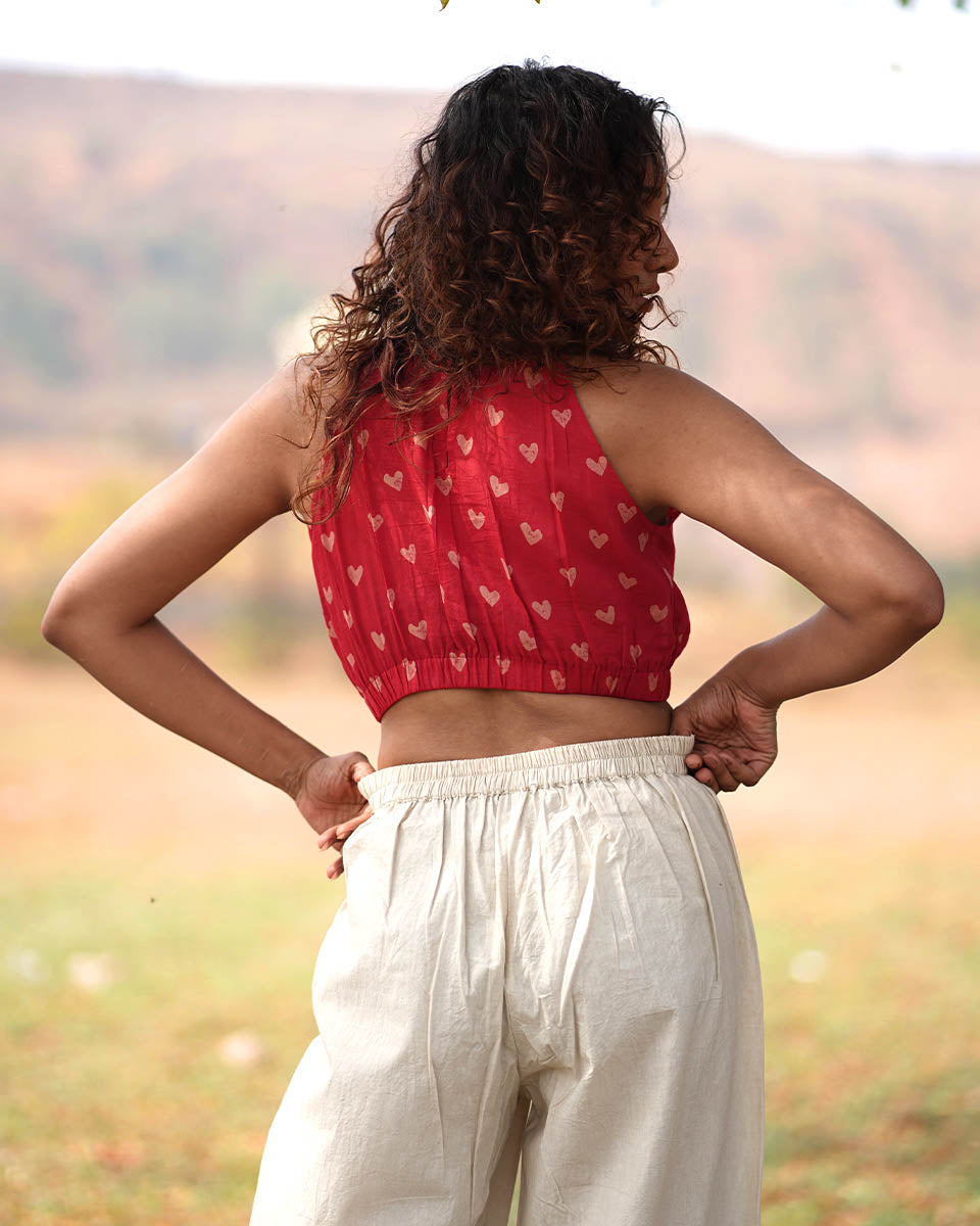 Dil Toh Baccha Handblock Printed Cotton Blouse