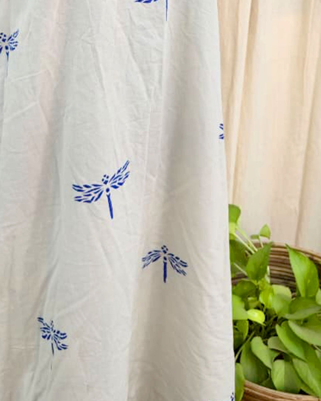 Evaana White Hand Block Print Cotton Dress - Love Despite