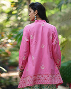 Magnoliaâ€™s Mist Pink Handblock Top - MMG