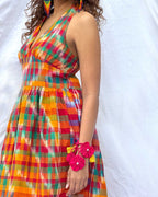 Koyel Gamcha Cotton Dress - GMC