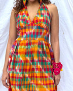 Koyel Gamcha Cotton Dress - GMC