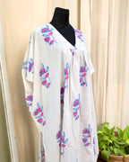 Nayra White handblock printed Cotton dress - Love Despite