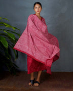 Dhara Red Hand Block Printed Dupatta-MYA