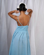 Gudiya Blue Hand Block Printed Dress-BAD