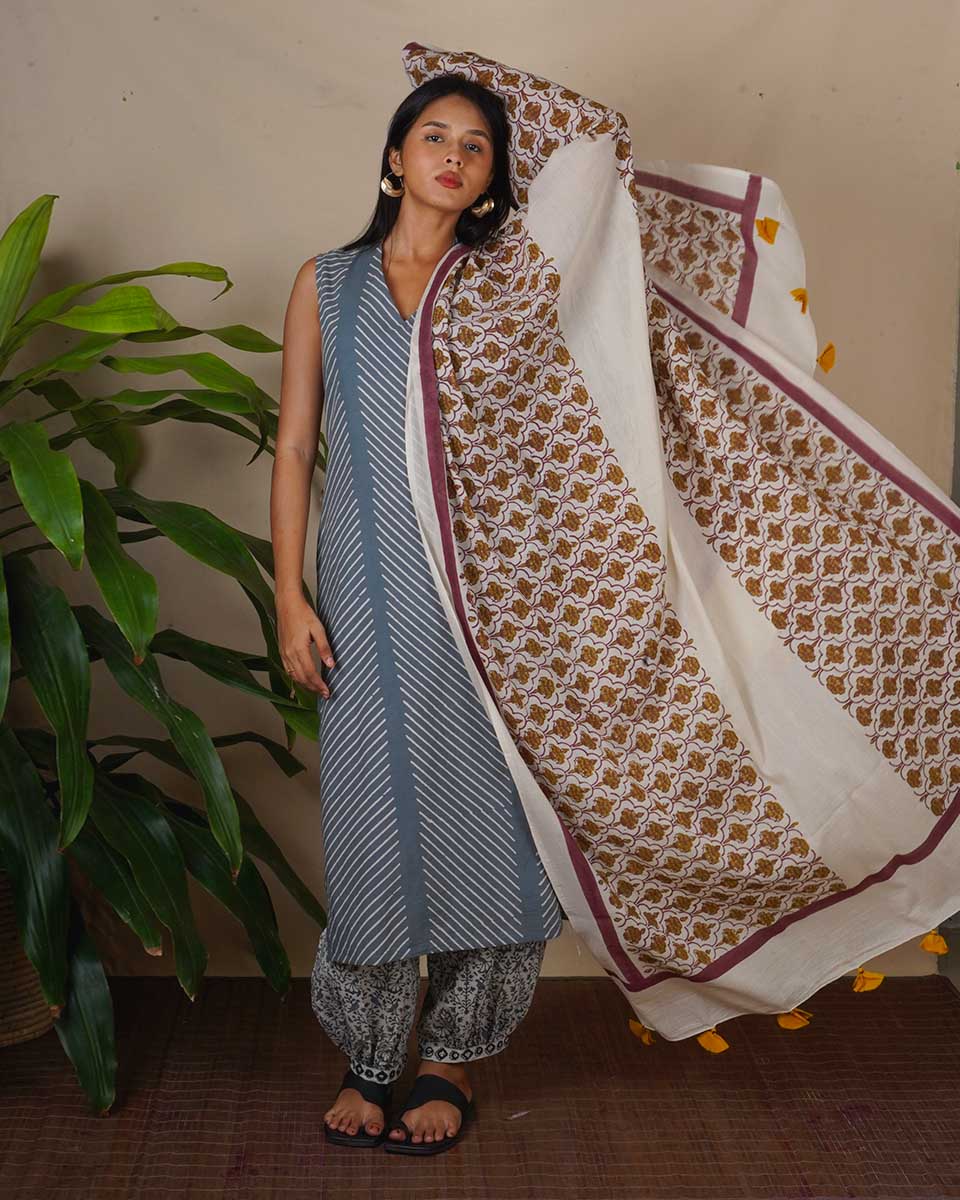 Dupatta wearing style | Yellow dupatta for Haldi | Dupatta for kurti