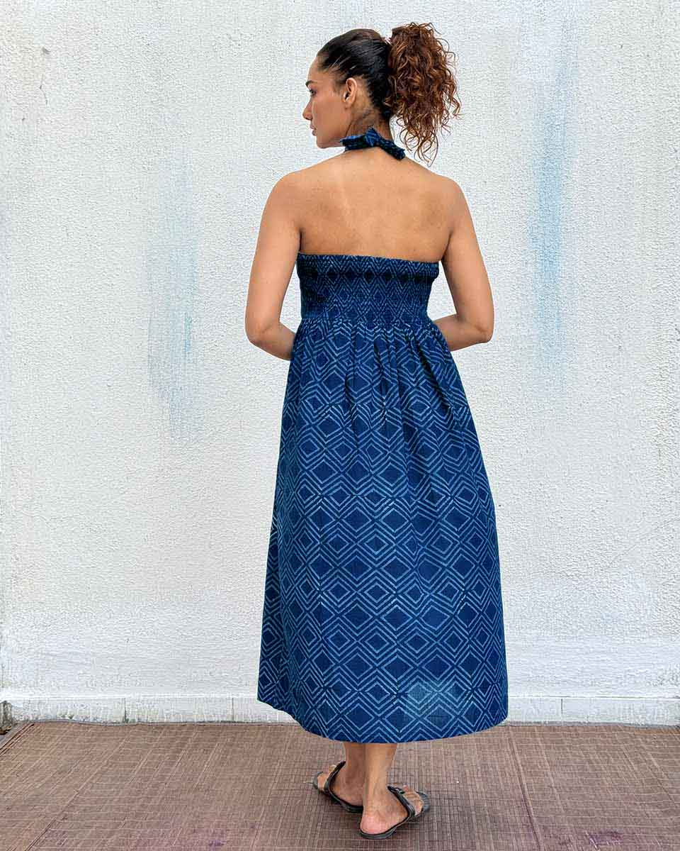 BohÃ¨me Blockprinted Cotton Dress