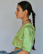 Hira Mashru Silk Blouse - Roshni