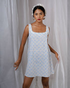 Taru Ivory Hand Block Printed Dress-BAD