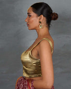 Aureya Gold Tissue Silk Blouse - TARA