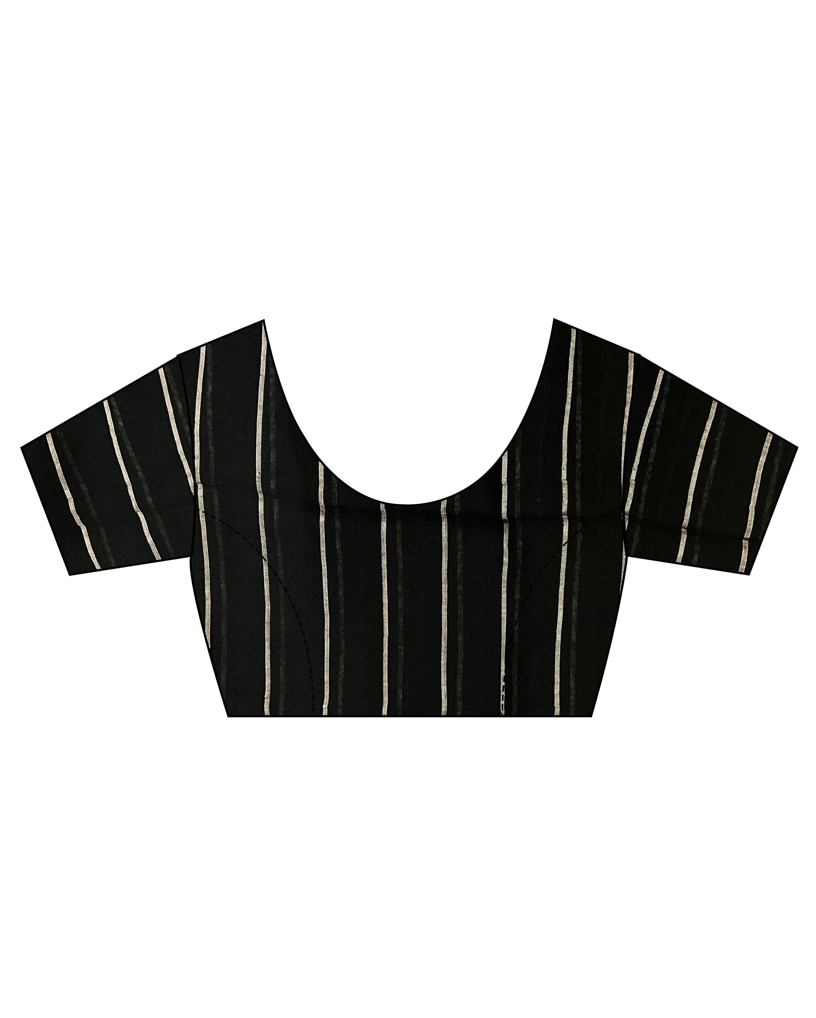 Saree blouse | Linen blouse | Black blouse | Chidiyaa