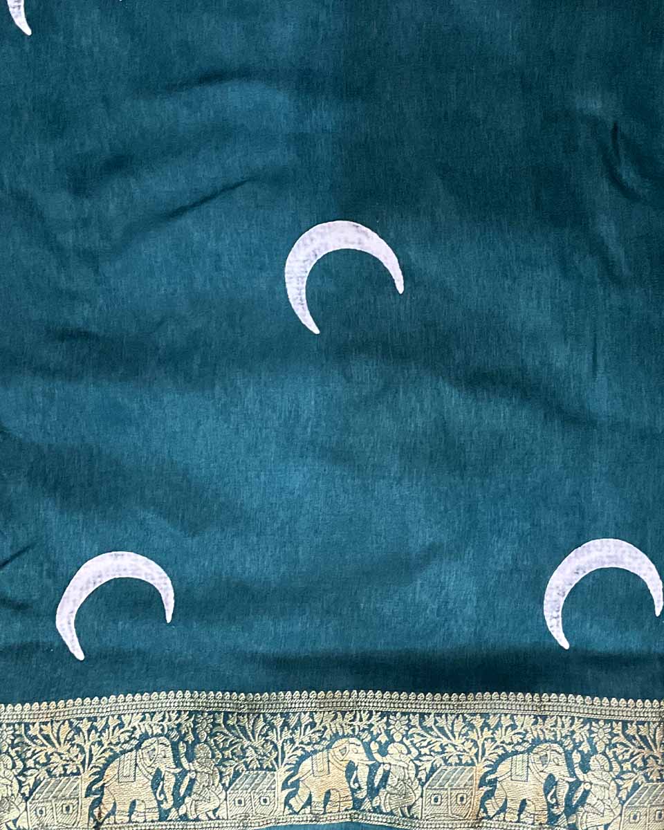 Bansari Blockprinted Dola Silk Saree - RB