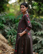 Badal Si Tu Brown Block Printed Cotton Kurti - WW