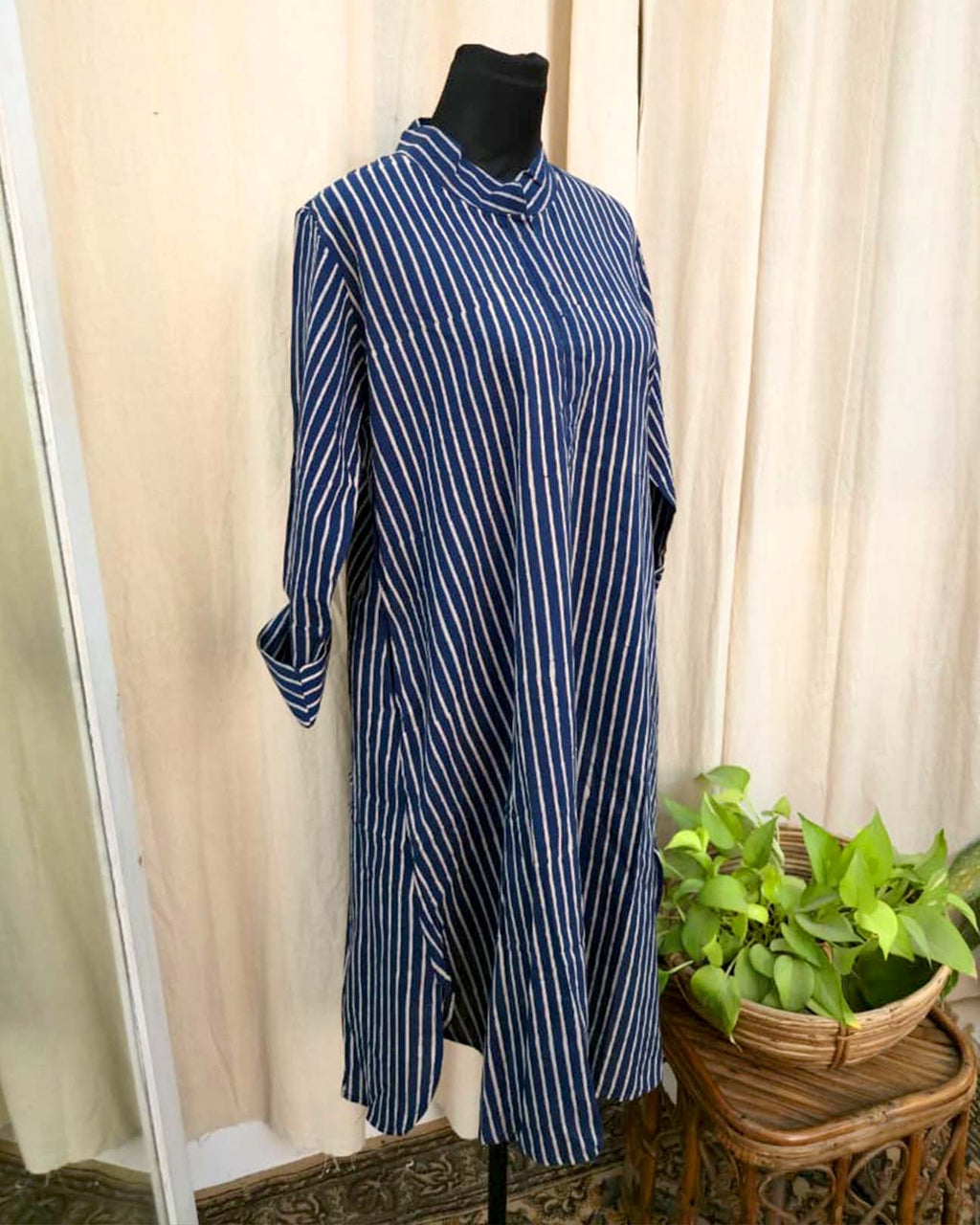 Moonstone Blue cotton kurta - Love Despite