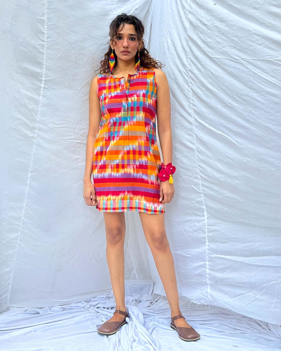 Katha Gamcha Cotton Dress - GMC