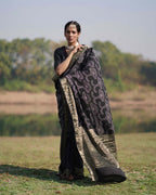 Rasika Blockprinted Dola Silk Saree - RB