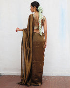 Linen zari saree | Linen saree | Linen saree online | Chidiyaa